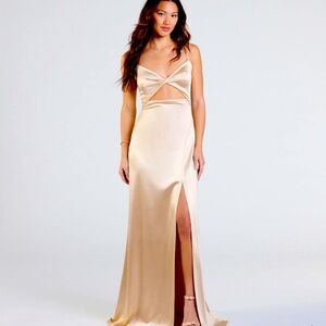 Elegant Satin Evening Gown